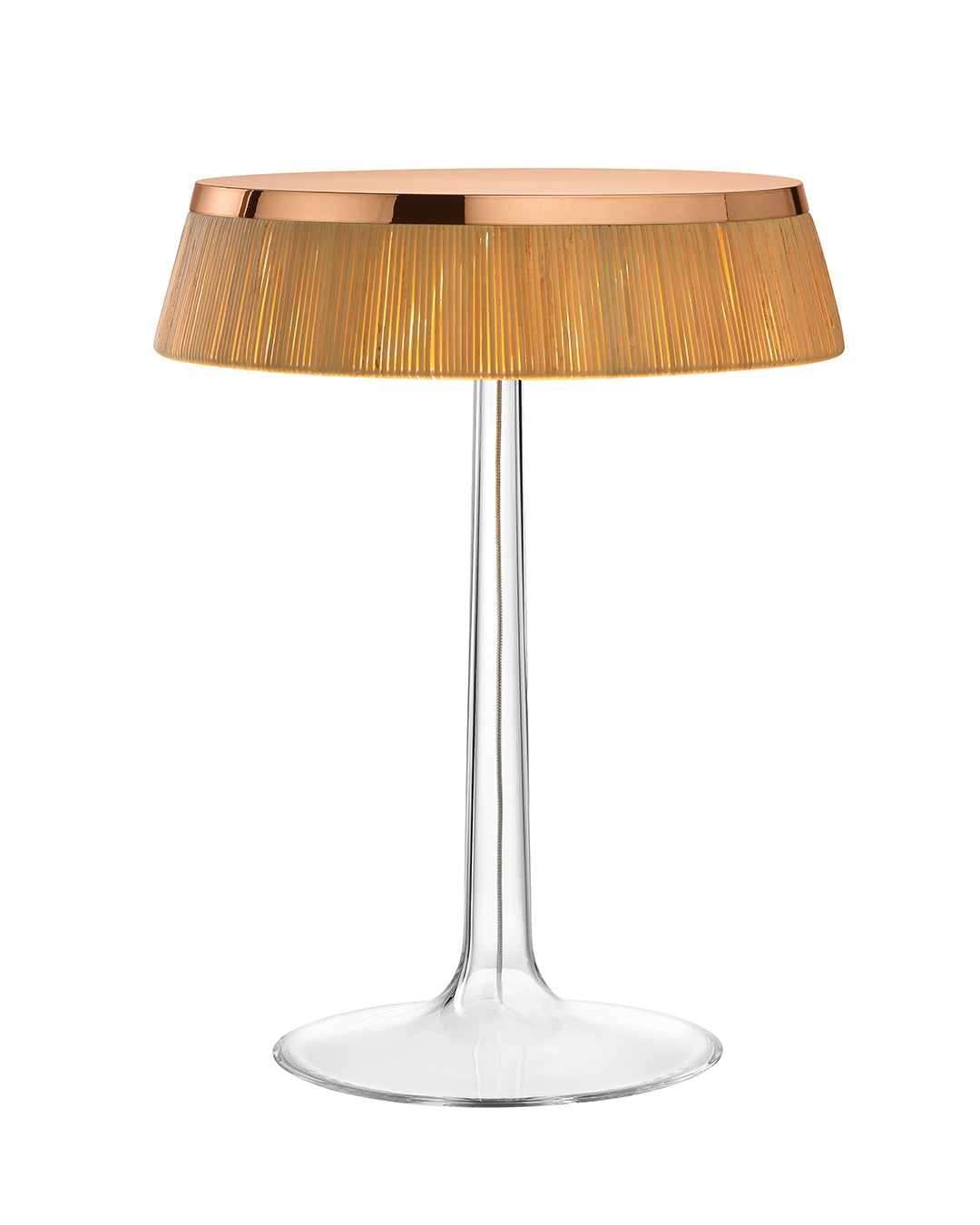 Flos Bon Jour Lampada Da Tavolo rame con corona rafia F1032015 – Flos