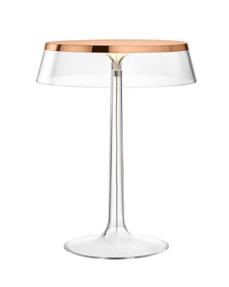 Flos Bon Jour Lampada Da Tavolo rame con corona trasparente F1032015 – vista 4