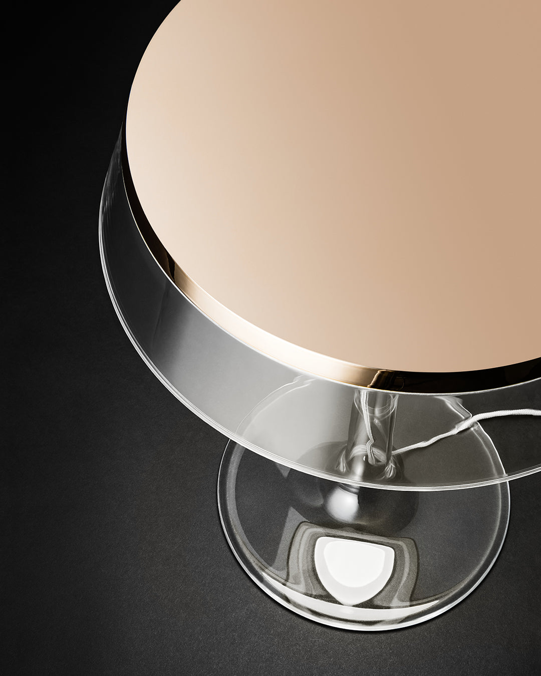 Flos Bon Jour Lampada Da Tavolo rame con corona trasparente F1032015 – vista 3