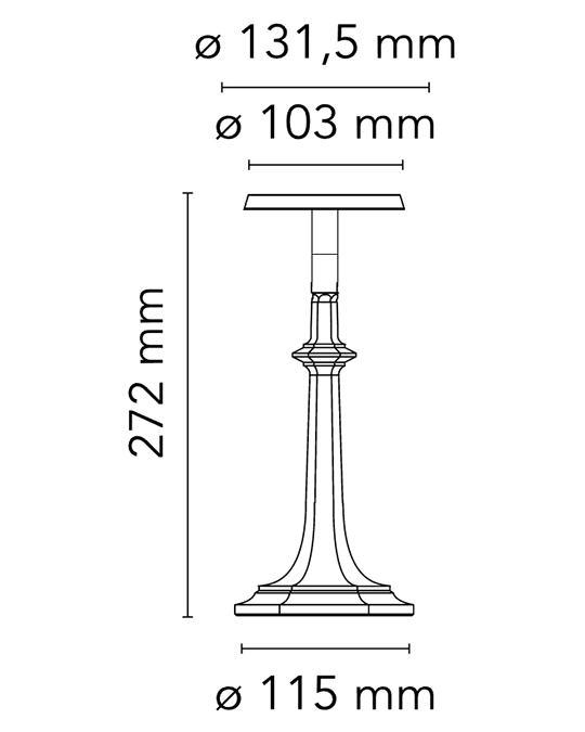 Flos Bon jour Versailles small Lampada Da Tavolo Rame F1042015