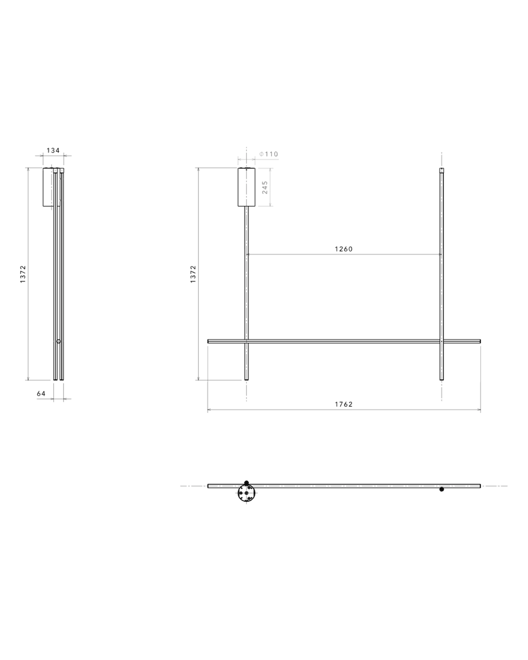 Flos Coordinates Ceiling 2 Lampada A Sospensione Argent F1858033