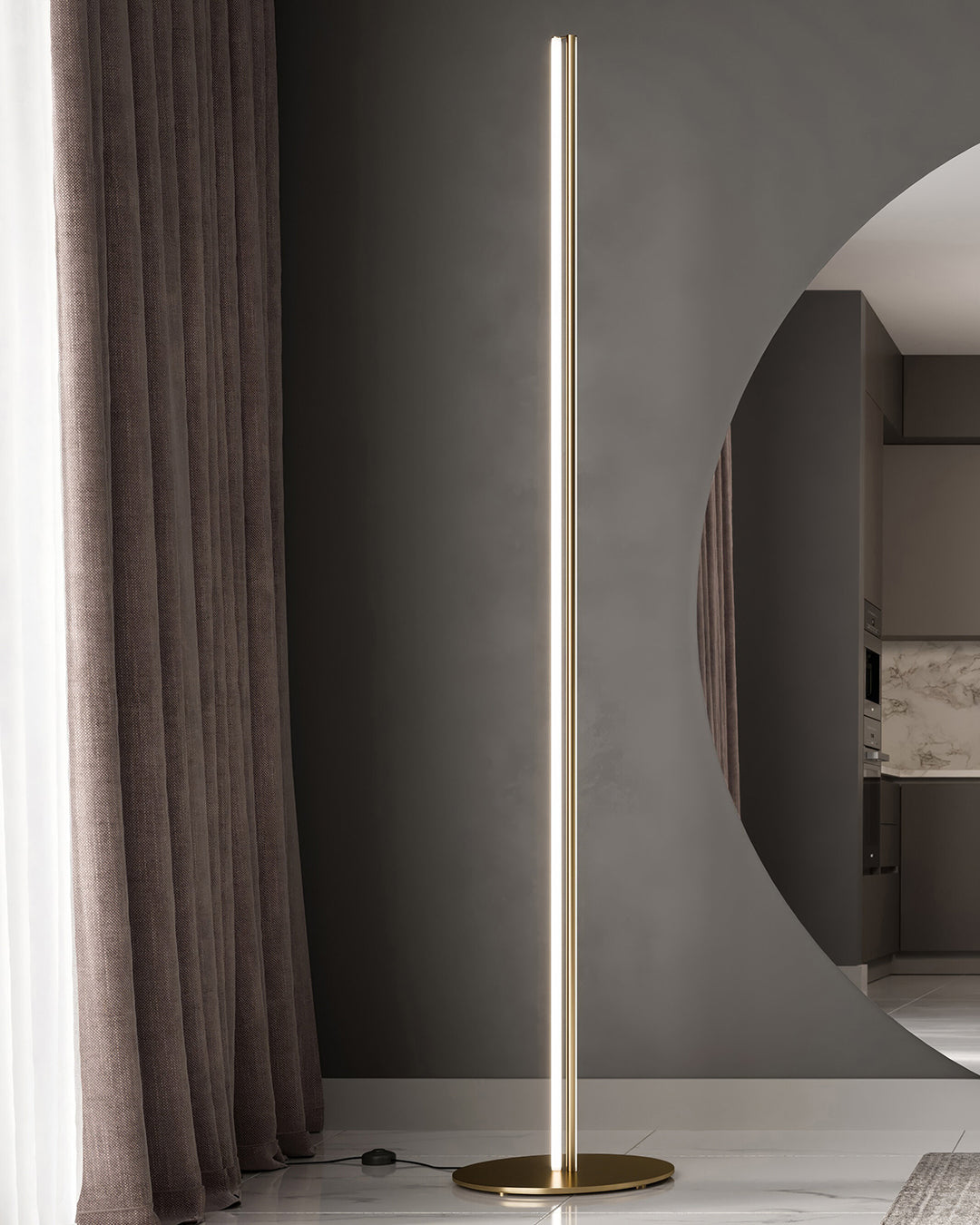 Flos Coordinates Floor Lampada da pavimento 200 cm Champagne F1801044 – Flos