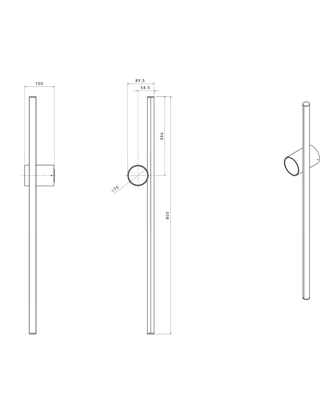 Flos Coordinates Wall 1 Lampada da parete Argent F1810033