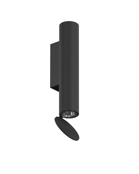 Flos Flauta H225 Riga Lampada indoor a Parete a biemissione black F2340030 – Flos