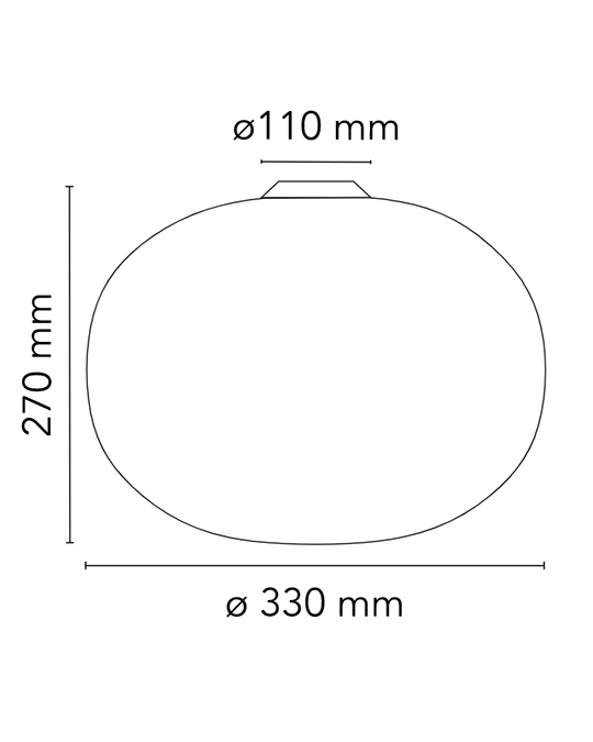 Flos Glo-Ball Ceiling 1 Lampada 33 cm parete soffitto bianco F3023000 – vista 6