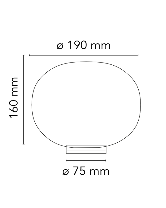 Flos Glo-ball Basic Zero Dimmer Lampada da tavolo luce regolabile F3330009