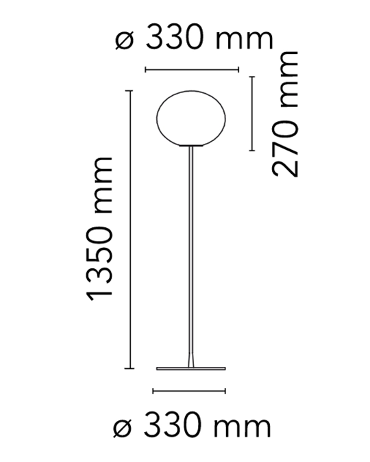 Flos Glo-ball Floor 1 Lampada a pavimento silver F3031020