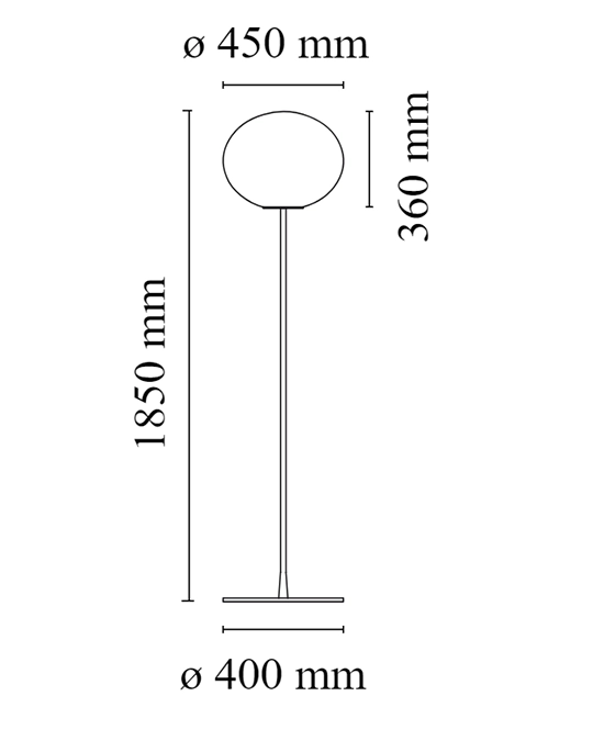 Flos Glo-ball Floor 3 Lampada a pavimento silver F3030000