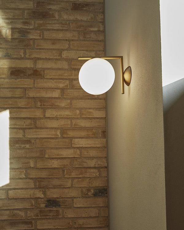 Flos IC Lights Ceiling Wall 1 Lampada parete soffitto brass F3178059