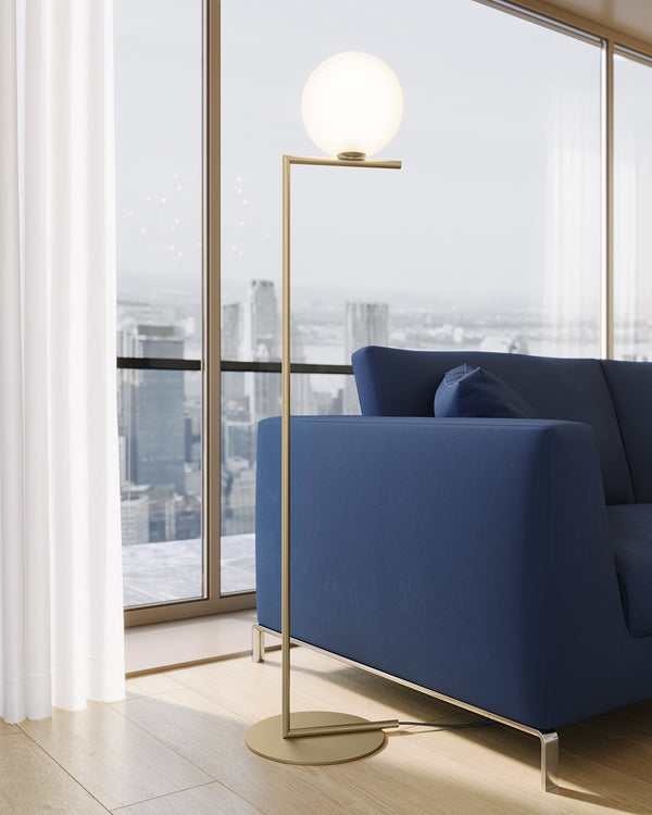 Flos IC Lights Floor 1 Lampada da pavimento Ottone Spazzolato F3173059