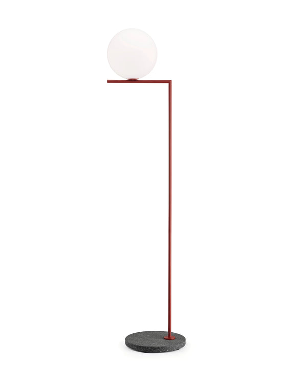 Flos IC Lights Floor 2 Outdoor Lampada a terra Burgundy Red Black Lava F012B02C037