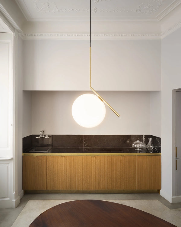Flos IC Lights S3 Lampada a sospensione 205W in ottone F3151059