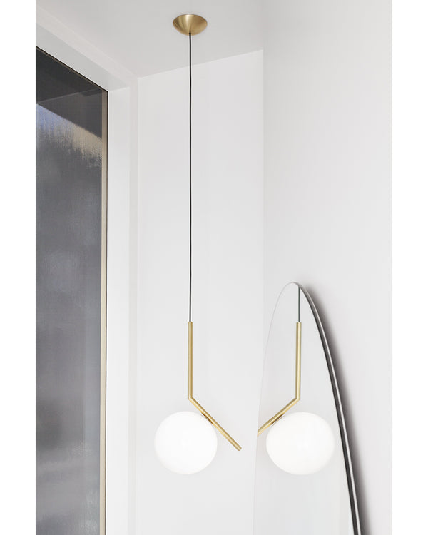 Flos IC Lights Suspension 1 Lampada a sospensione in Ottone spazzolato F3175059 – Flos