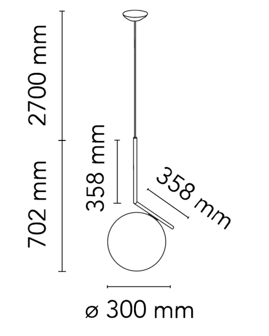 Flos IC Lights Suspension 2 Lampada A Sospensione cromo F3176057