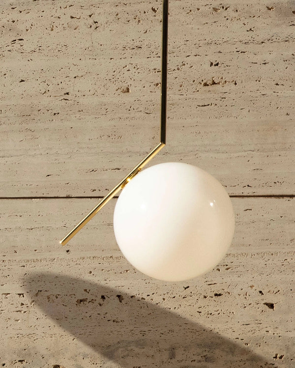 Flos IC S2 10 Anniversary Lampada sospesa telaio placcato oro lucido F3176044