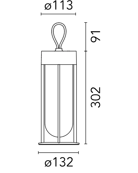 Flos In Vitro Unplugged Lampada ricaricabile 2700K antracite F018E21K033