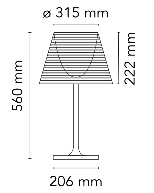 Flos KTribe Table 1 Lampada da tavolo Fume F6263030