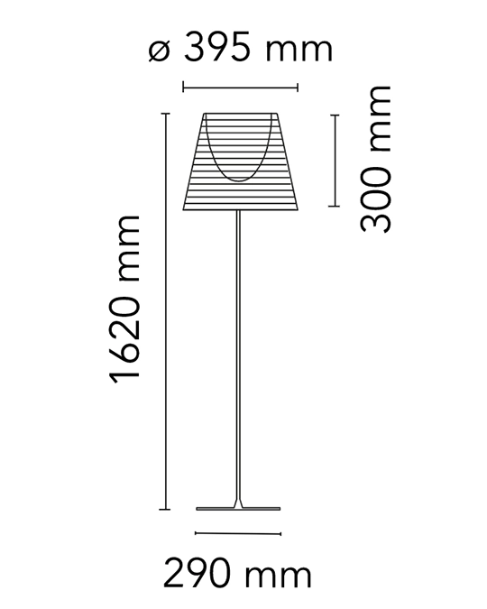 Flos Ktribe Floor 2 Lampada a pavimento fume con dimmer F6305030