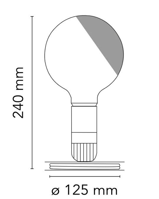 Flos Lampadina lampada da tavolo Nero F3300000
