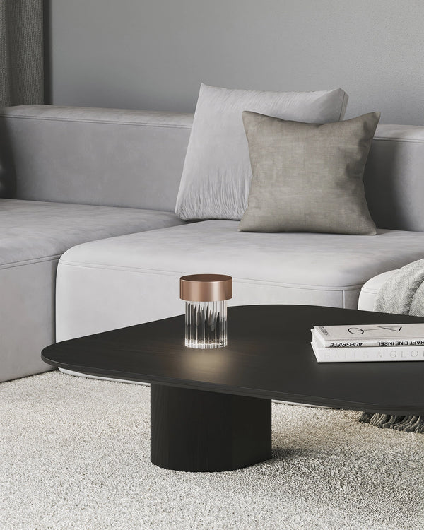 Flos Last Order Fluted Lampada ricaricabile vetro scanalato Rame Satinato F3694015