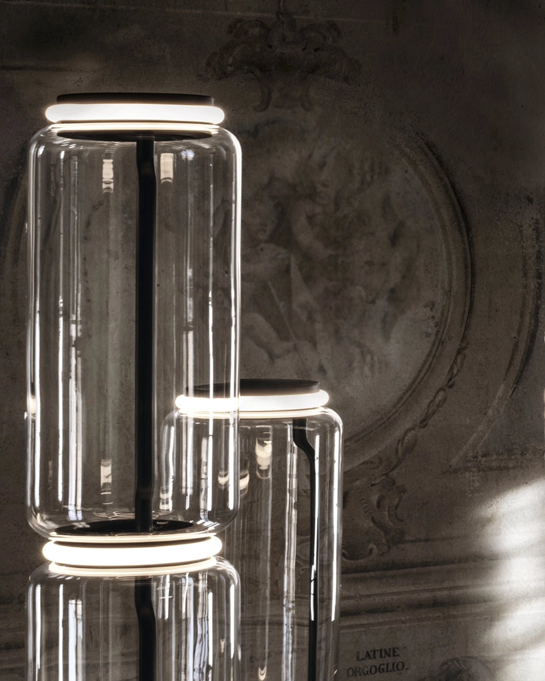 Flos Noctambule lampada a pavimento Floor 1 Low Cylinder small nero F0288000 – vista 4