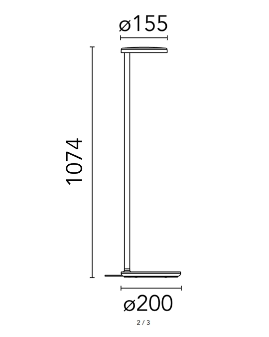 Flos Oblique Floor Lampada a pavimento 482 LM 3000K Matte Brown 09.8221.DW