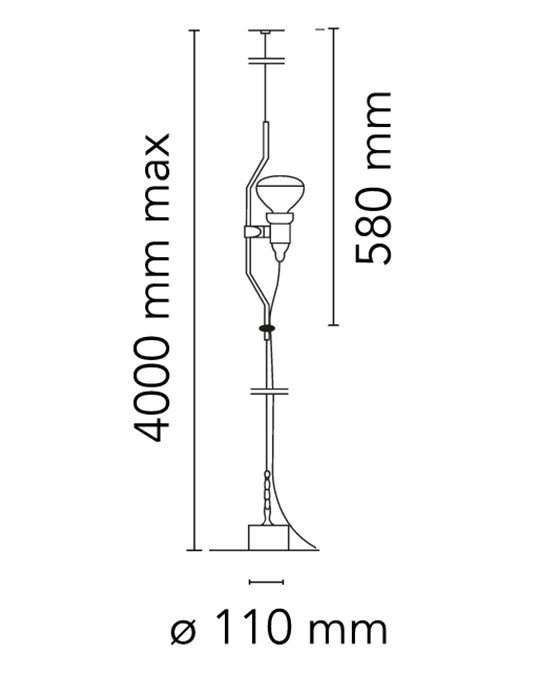 Flos Parentesi Dimmer Lampada sospesa Bianco F5600009