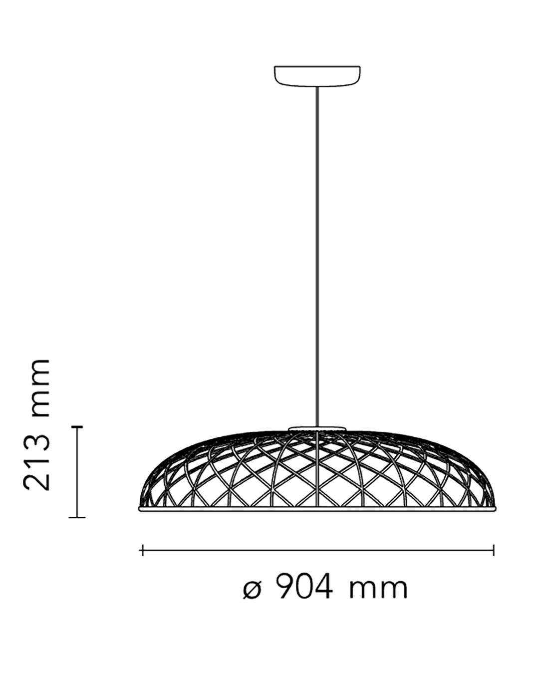 Flos Skynest Suspension lampada a sospensione a luce diffusa almond F6392017