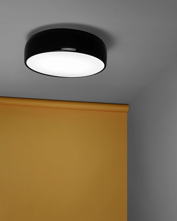 Flos Smithfield Ceiling Pro Lampada led a soffitto Glossy Black F1366030