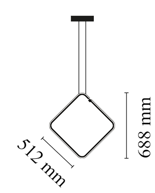 Flos Square Large Lampada a sospensione nero Opaco F0409030