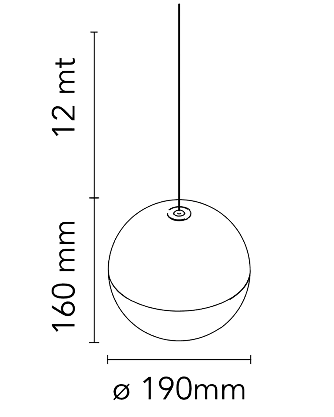 Flos String Light Testa A Sfera Lampada sospesa cavo 12 m Bianco F6486009