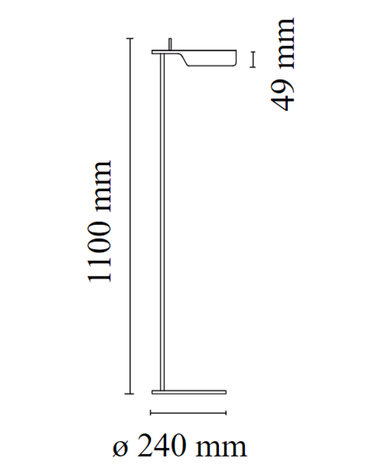 Flos Tab F Lampada da pavimento 110 cm orientabile verde scuro F6564031 – vista 6
