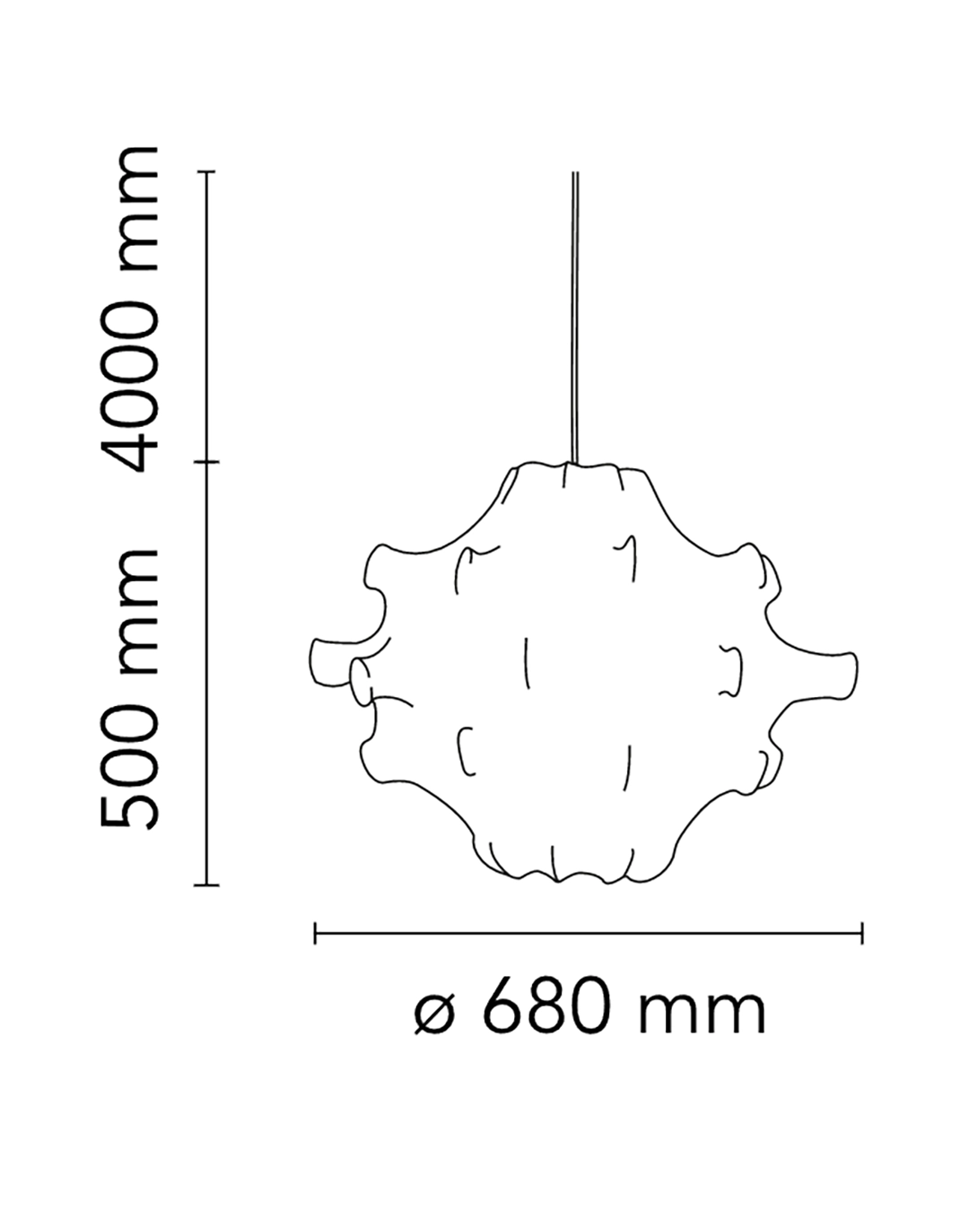 Flos Taraxacum 1 Lampada a Sospensione Cocoon Bianco F7401009