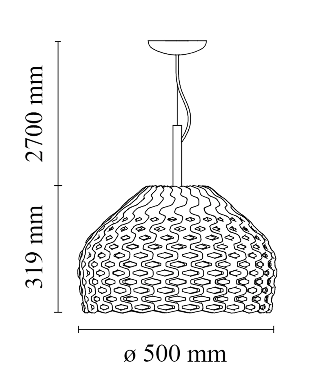 Flos Tatou Suspension 2 Lampada a sospensione White F7766009