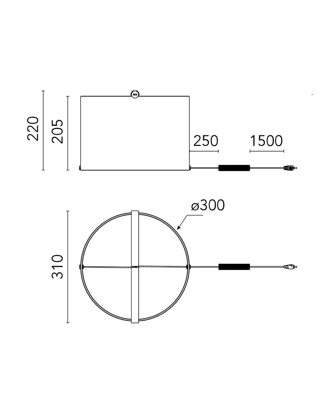 Flos To-tie T3 Lampada da tavolo a luce diffusa in Anodizzato Nero F7543031