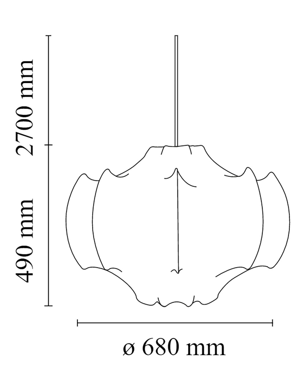 Flos Viscontea Lampada a Sospensione Cocoon Bianco F8001009