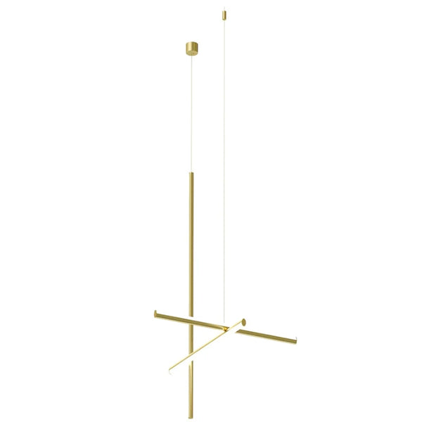 Flos Coordinates Ceiling 1 Long Lampada a Sospensione Champagne Anodizzato