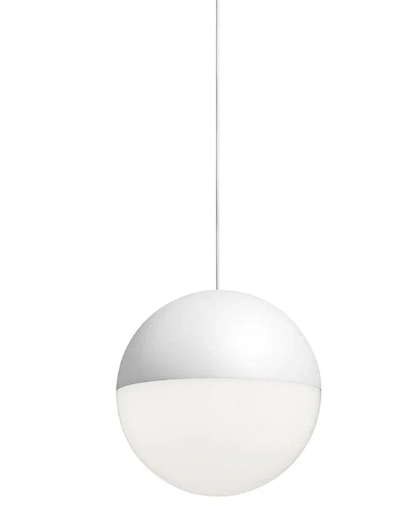 Flos String Light Testa A Sfera lampada 19 cm sospesa Cavo spenta, dettaglio del corpo lampada e dei materiali