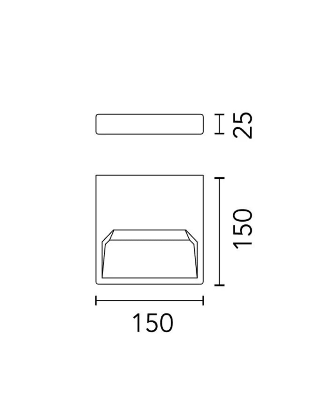 Flos Fort Knox Wall LED Mini Lampada a parete per interni bianco F09212540