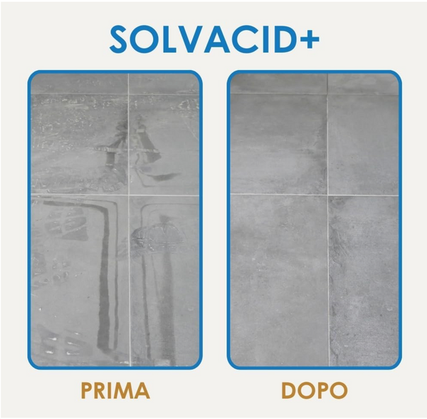 SOLVACID+ GEAL 5L Detersolvente acido sinergizzato per gres, retro con sistema di fissaggio a parete