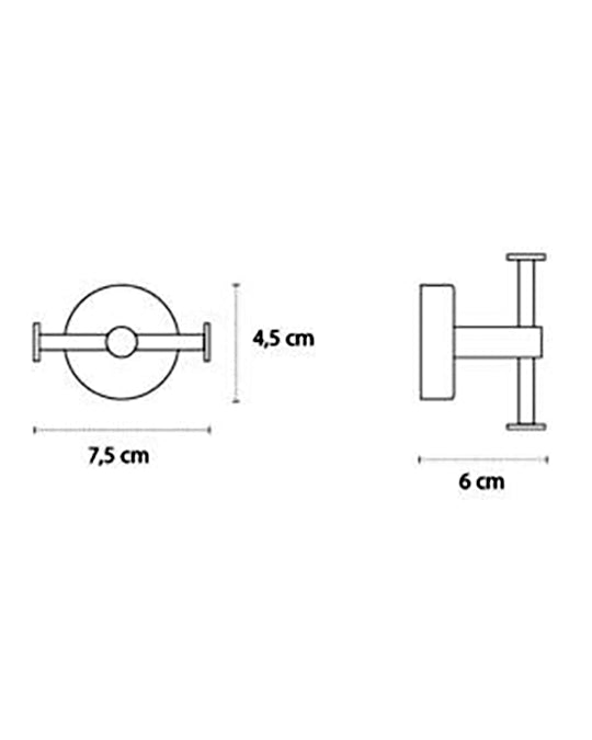 Gangio Appendino doppio In Acciaio Cromo New Line GH3
