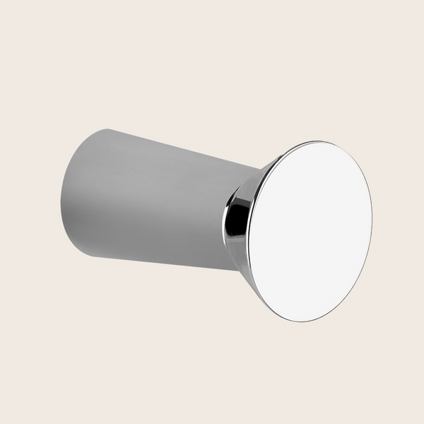 Gessi Cono Gancio Appendino A Muro Cromo Lucido montato a parete, vista del design e della finitura