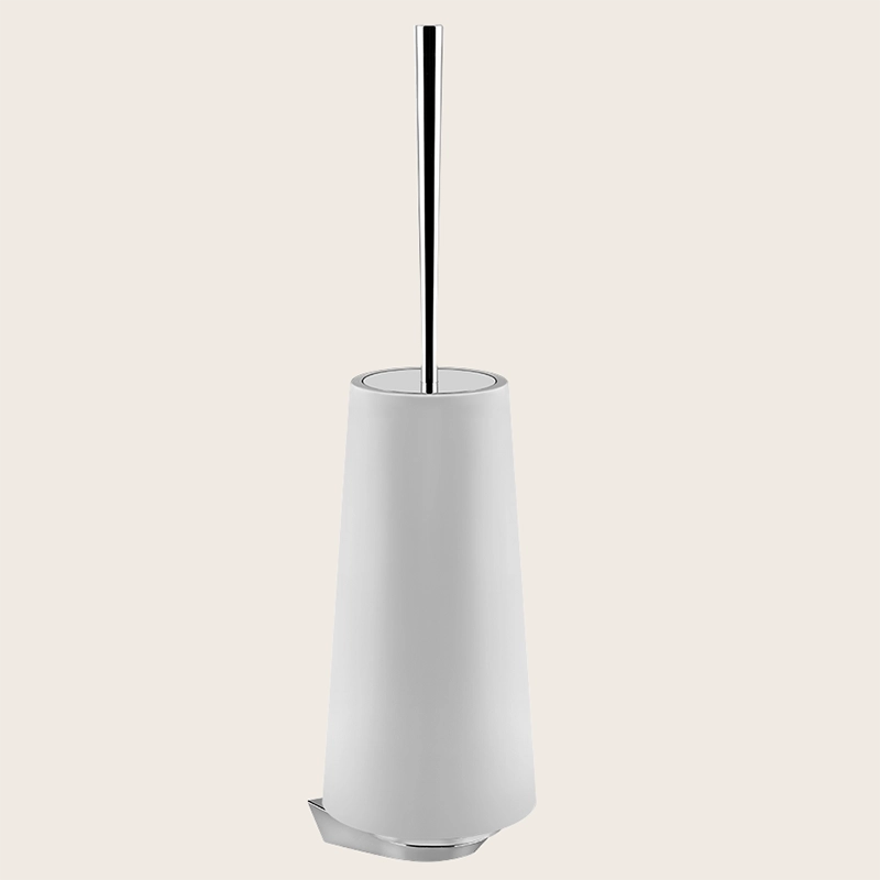Gessi Cono Porta Scopino wc a Muro cromo Cromo Lucido montato a parete, vista del design e della finitura