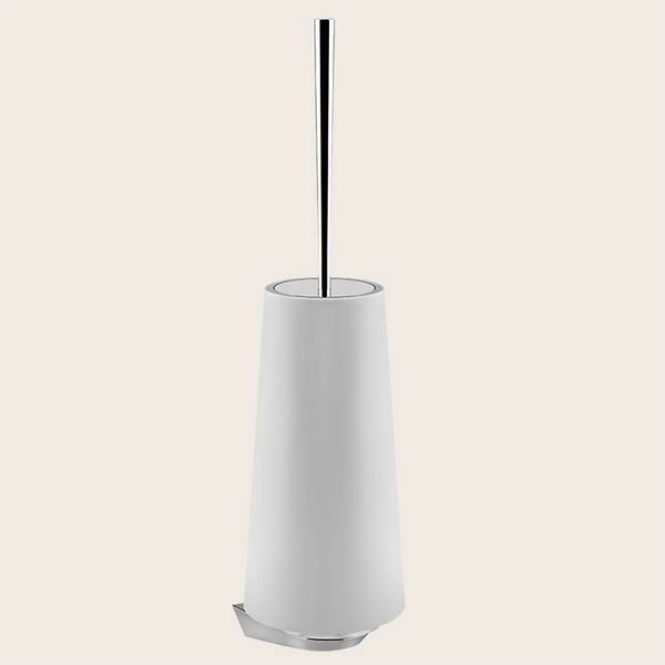 Gessi Cono Porta Scopino wc a Muro cromo Cromo Lucido montato a parete, vista del design e della finitura