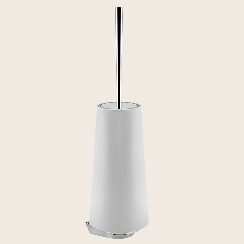 Gessi Cono Porta Scopino wc a Muro cromo Cromo Lucido montato a parete, vista del design e della finitura