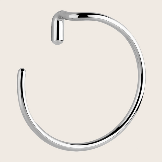 Gessi Goccia Porta asciugamani ad anello a parete cromo montato a parete, vista del design e della finitura