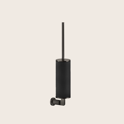 Gessi Inciso Porta scopino wc a parete matt black xl in opaco montato a parete, vista del design e della finitura