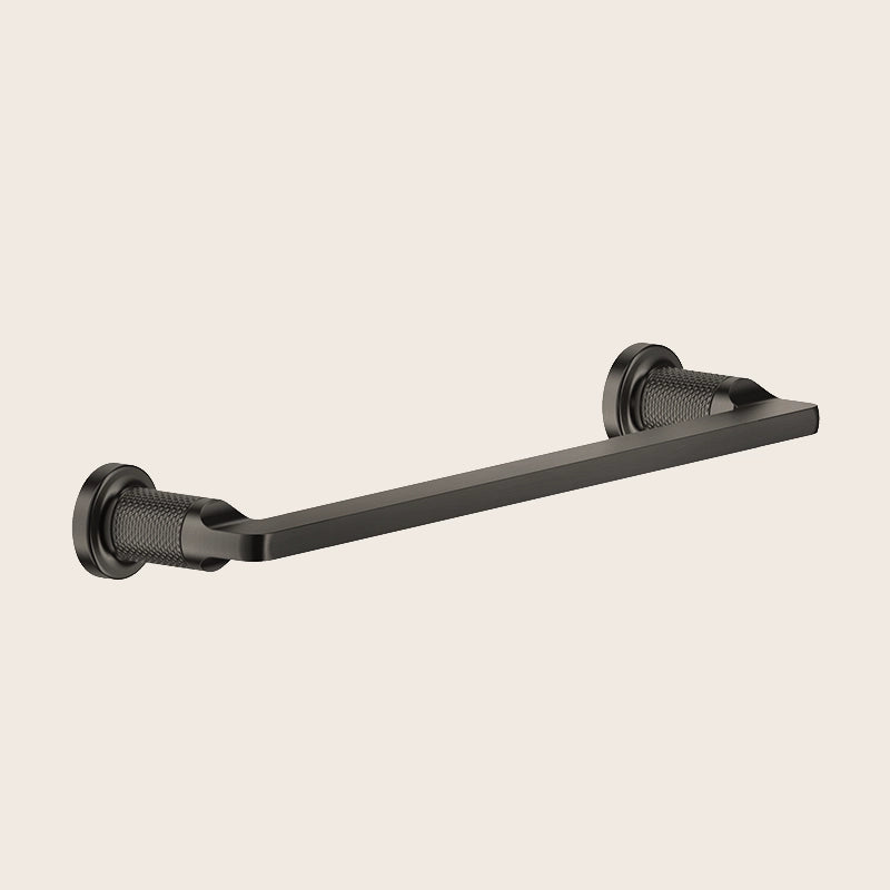 Gessi Inciso portasciugamani 30 cm a Parete black metal in pvd montato a parete, vista del design e della finitura