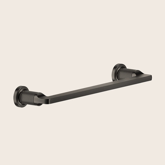 Gessi Inciso portasciugamani 30 cm a Parete black metal in pvd montato a parete, vista del design e della finitura
