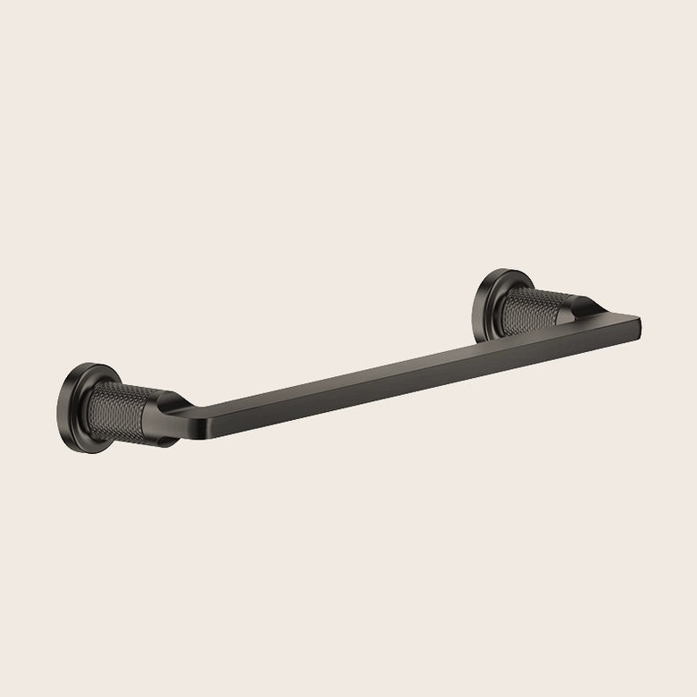 Gessi Inciso portasciugamani 30 cm a Parete black metal in pvd montato a parete, vista del design e della finitura